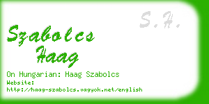 szabolcs haag business card